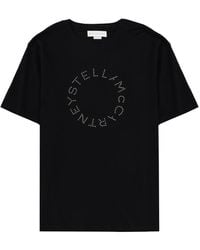 Stella McCartney - T-Shirt With Logo Cotton T-Shirts - Lyst