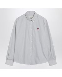 Ami Paris - Sky/ Striped Ami De Coeur Shirt - Lyst