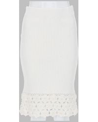 Ganni - Mini Organic Cotton Blend Skirt For - Lyst