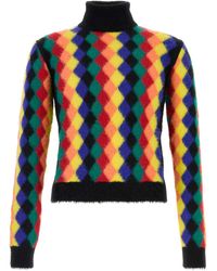 Loewe - Nylon Knit Crewneck Sweater - Lyst