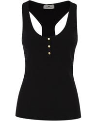 Elisabetta Franchi - Micro-Cable Knit Top - Lyst