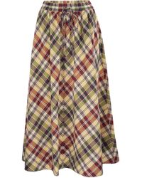 Polo Ralph Lauren - Plaid Maxi Skirt With Drawstring - Lyst