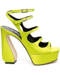 SI ROSSI - Crepe Satin Heel Sandals - Lyst