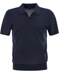 Fedeli - Giza Katoen Met Korte Mouwen Poloshirt - Lyst