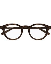 Saint Laurent - Bril Op Sterkte Sl 907 002 Bruin/transparant Heren - Lyst