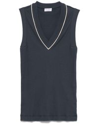 Brunello Cucinelli - Top de canalé fino - Lyst