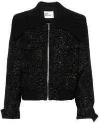 Self-Portrait - Bomberjacke Aus Bouclé - Lyst