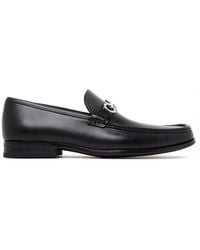 Ferragamo - Gancini Leather Loafers Black - Lyst
