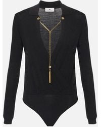 Elisabetta Franchi - Viscose And Silk Bodysuit - Lyst