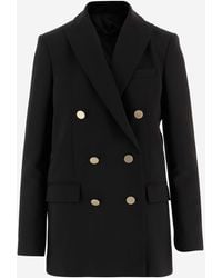 F.it - Zweireihige Jacke aus Stretch-Nylon - Lyst