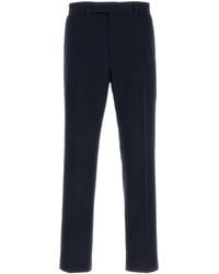 Gucci - Navy Blue Gabardine Pant - Lyst