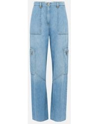 Elisabetta Franchi - Jeans Cargo Di Con Dettagli Gioiello - Lyst