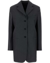 Jil Sander - Dark Wool Blend Oversize Blazer - Lyst