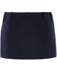 Miu Miu White Houndstooth Knitted Mini Skirt - Women's