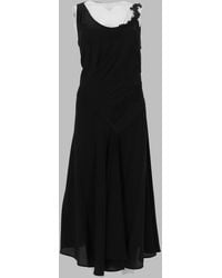Victoria Beckham - Sleeveless Lace Inserts Midi Dress - Lyst