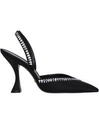 Stuart Weitzman - Sandalen GMCT Frauen Satin schwarz - Lyst