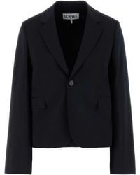 Loewe - Midnight Wool Blazer - Lyst