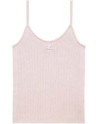 Courreges - Top de canalé Courrèges - Lyst