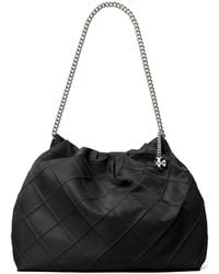 Tory Burch - Fleming Nylon Hobo Bag - Lyst