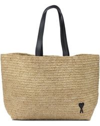 Ami Paris - Ami De Coeur Shoulder Bags Beige - Lyst