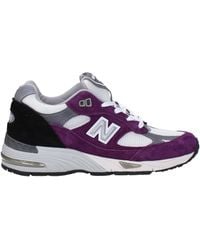 New Balance - Neue Balance Sneakers 991 Frauen Stoff lila lila - Lyst