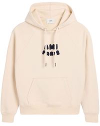 Ami Paris - Hoodie Patch En Coton - Lyst
