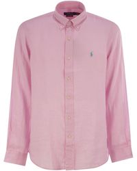 Polo Ralph Lauren - Custom Fit Linen Shirt - Lyst