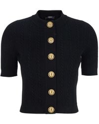 Balmain - Crewneck Cardigan - Lyst
