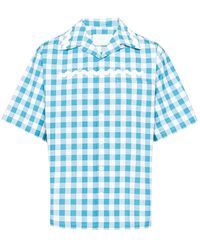 Prada - Checked Cotton Shirt - Lyst