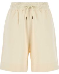 Moncler - Cotton Shorts With Logo Patch - Lyst