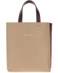 Marni - Two-Tone Leather Mini Museo Handbag - Lyst