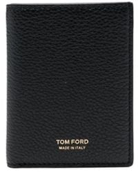 Tom Ford - Soft Grain Leather T Line Folding Cardholder - Lyst