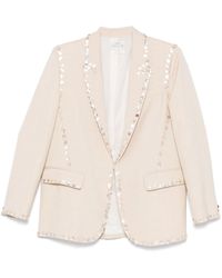 forte_forte - Viscose Wool Slub Pearl Embroidered Jacket Clothing - Lyst