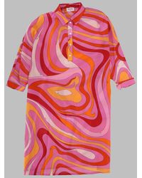 PUCCI - Mini Soft Fabric Dress For Girls - Lyst