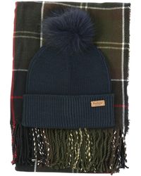 Barbour - "dover" Beanie And Scarf Set - Lyst