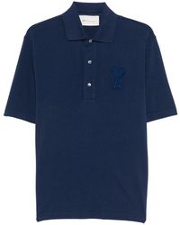 Ami Paris - Polo À Logo Appliqué - Lyst