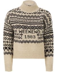 Weekend by Maxmara - Brioso1234 Jacquard Wool And Alpaca Jumper - Lyst