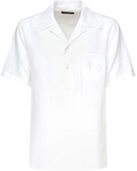 Dolce & Gabbana - Camisa de lino cubano bordado de - Lyst