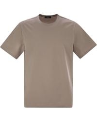 Herno - Stretch Katoenen T -shirt - Lyst