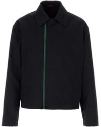 Gucci - Embossed Cotton Gabardine Long Sleeve Coach Jacket - Lyst