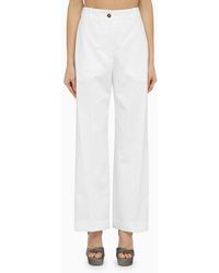 Patou - White Structured Trousers - Lyst