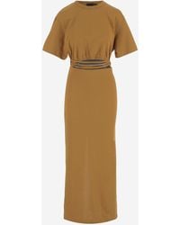Pinko - Katoenen Jurk Met Uitgesneden Detail - Lyst