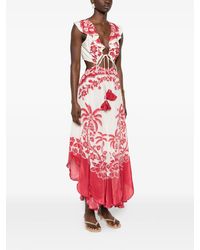 FARM Rio Multicolor Surreal Sleeveless Midi Dress | Lyst