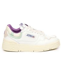 Autry - Clc Sneakers Weiß Rosa Leder Wildleder - Lyst