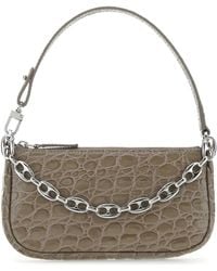 BY FAR - Dove Leather Mini Rachel Handbag - Lyst