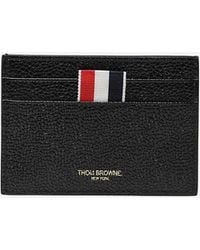 Thom Browne - Leather Card Holder With Logo - Lyst