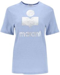 Isabel Marant - Camiseta de zewel con estampado de logotipo metálico - Lyst