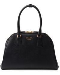 Prada - Medium Saffiano Leather Tote Bag - Lyst