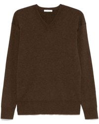 The Row Main - Cashmere Blend V Necked Sweater - Lyst