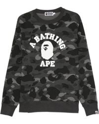 A Bathing Ape - Color Camo College Sweatshirt Met Ronde Hals M - Lyst